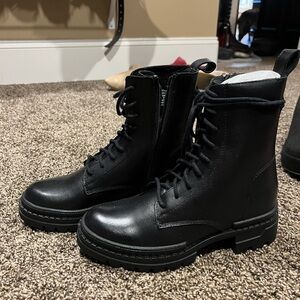 Black Lace-Up Combat Style Women’s boots